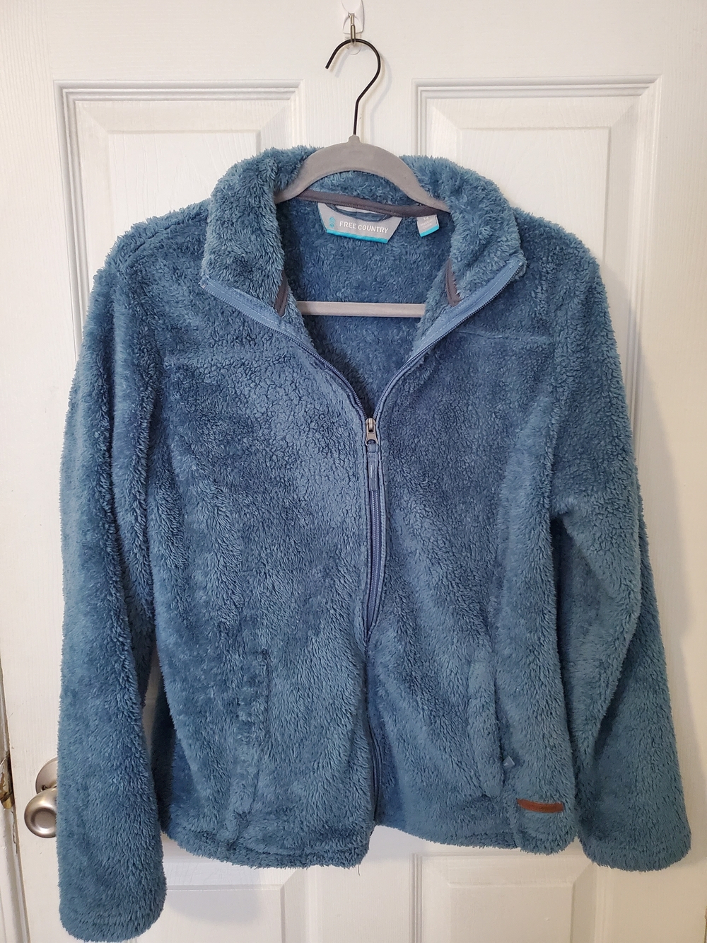 Free Country Plush Full-Zip Teddy Jacket in Blue